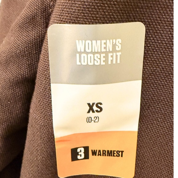 Carhartt Women's XS Loose Fit Sherpa Lined Washed Duck Jacket Dark Brown NWT - Picture 3 of 12